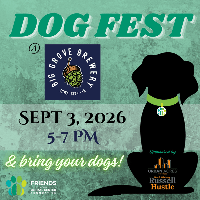 Dog Fest 2026 at Big Grove Brewery, September 3, 5-7 pm